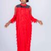 Abbey Fringe Organza Kaftan It's Made To Order Made in Africa Made In Nigeria African Fashion Custommade African Print Styles