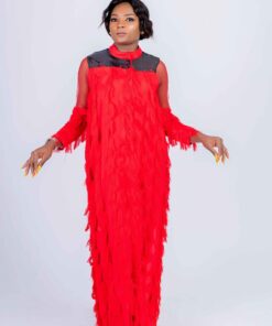 Abbey Fringe Organza Kaftan It's Made To Order Made in Africa Made In Nigeria African Fashion Custommade African Print Styles