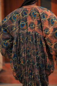 TITI BELO Pleated Kimono for It's Made To Order Custom-made African Print