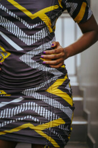 Enid Drawstring Dress MOD Ghana Made in Ghana It's Made To Order African Fashion Print Style