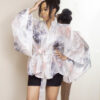 Titi Belo Organza Kimono in floral print for It's Made To Order African custom-made fashion and print fashion styles