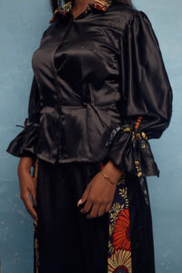 NUTI SIlk Blouse by MOD Ghana for It's Made To Order