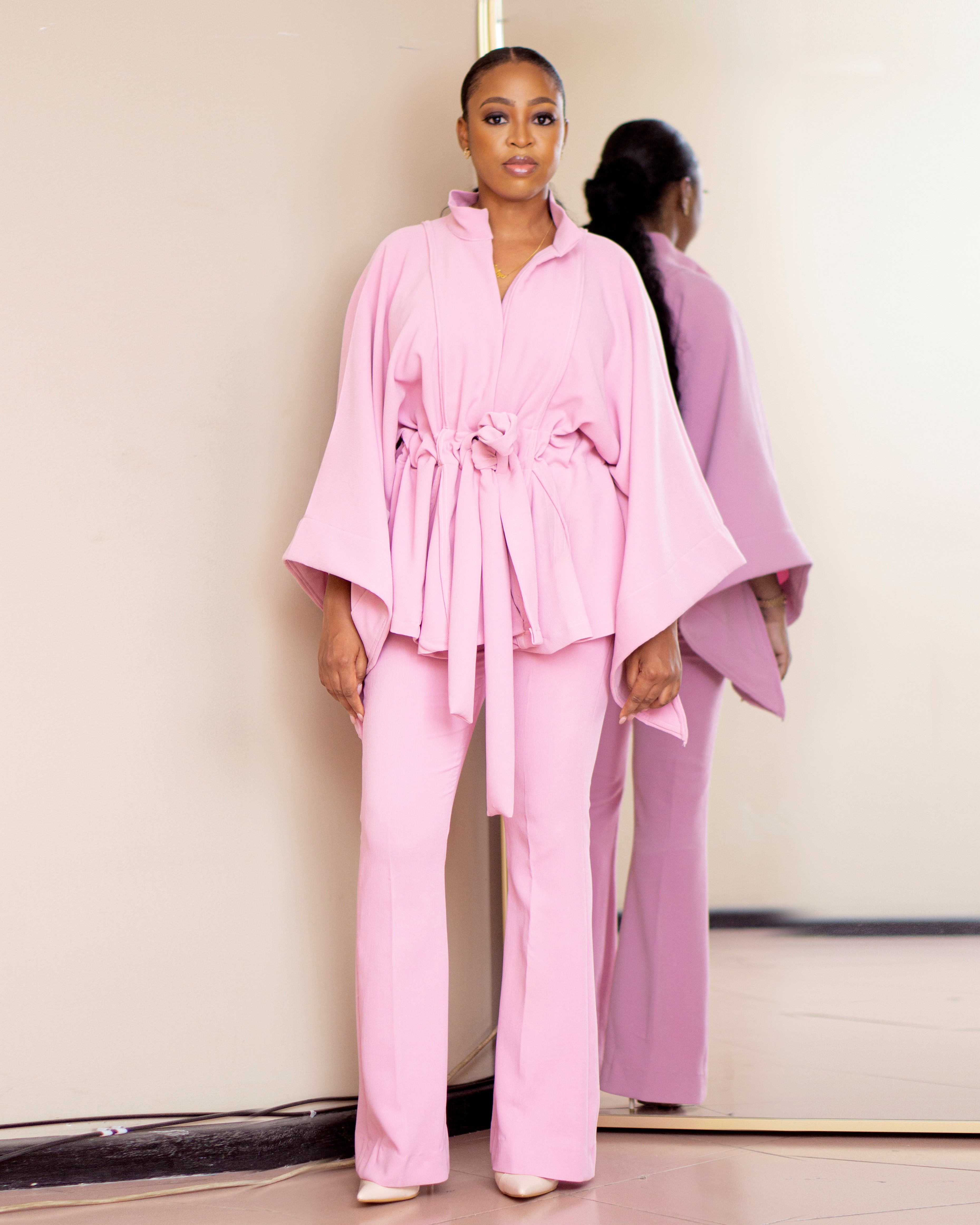 Kimono and Pants Set Titi Belo for It's Made To Order Pink