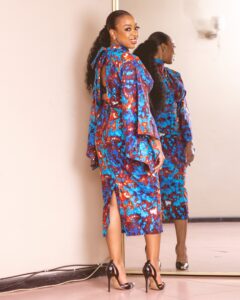 Ankara Kimono Inspired Midi Dress by Titi Belo For It's Made To Order
