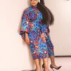 Ankara Kimono Inspired Midi Dress