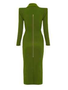 The November Green Maxi Dress by Maison Aria by It's Made To Order Custom-made African Fashion